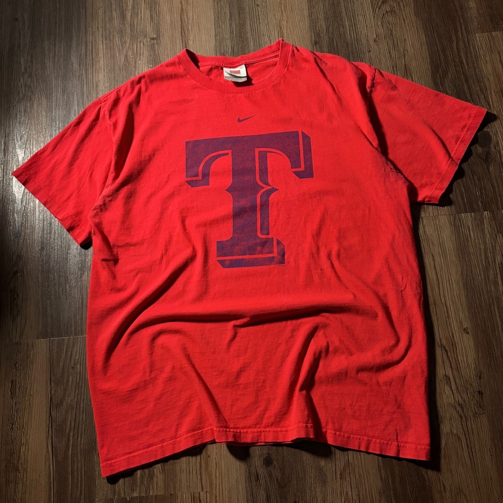 Nike Texas Rangers Baseball‎ MLB Dri Fit T Shirt Mens Large Red